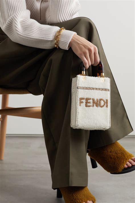 fendi sunshine mini leather tote|fendi sunshine shopper small.